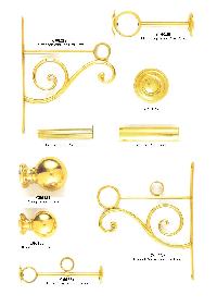 Agencement et décoration : Tringle rideau-Potence-Porte embrase de style  -  - Référence k216